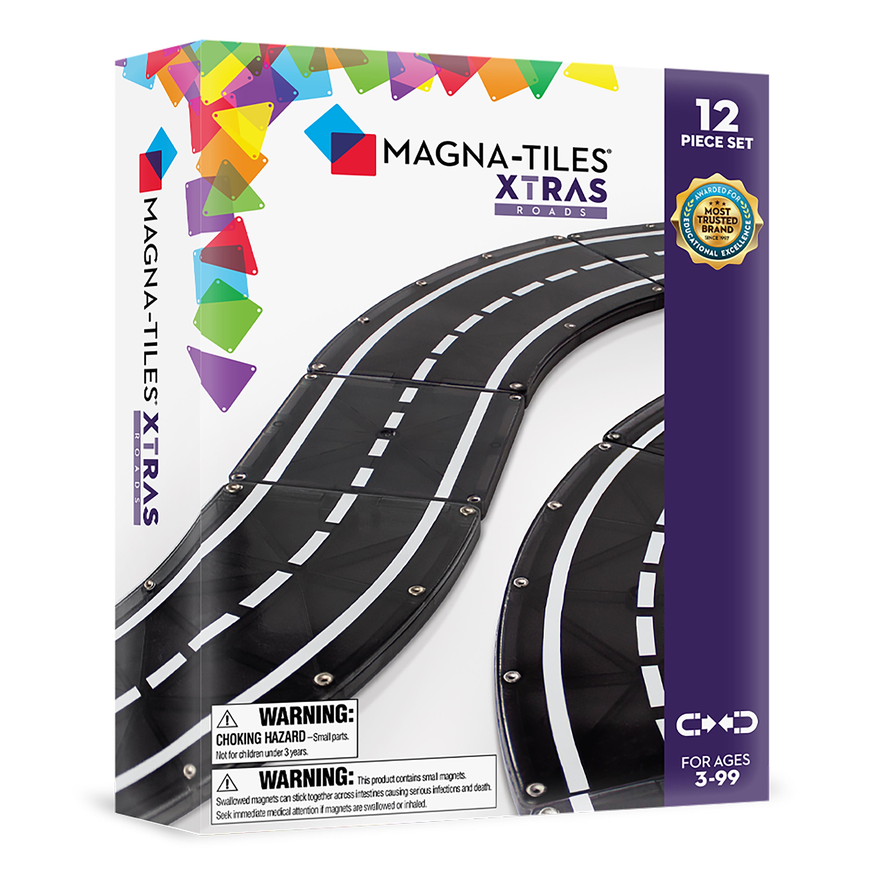magna-tiles-xtras-roads-12-teiliges-magnetisches-stra-en-erweiterungsset image 1