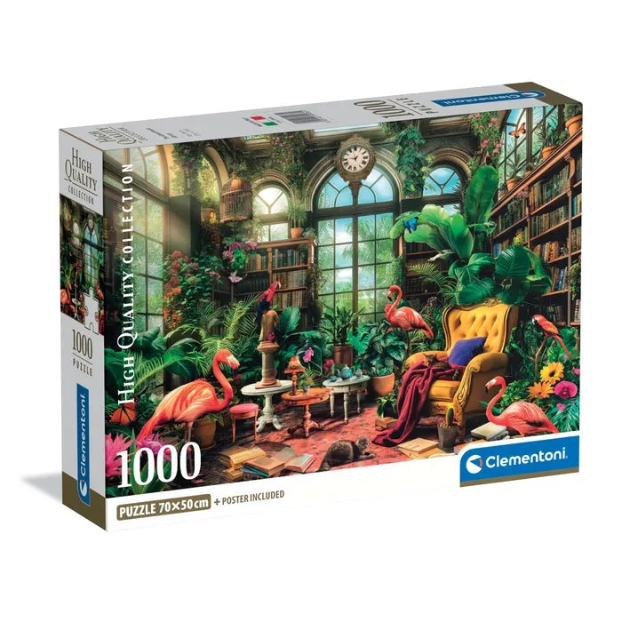 clementoni-the-greenhouse-library-puzzle-1000-teile-70-x-50-cm image 1