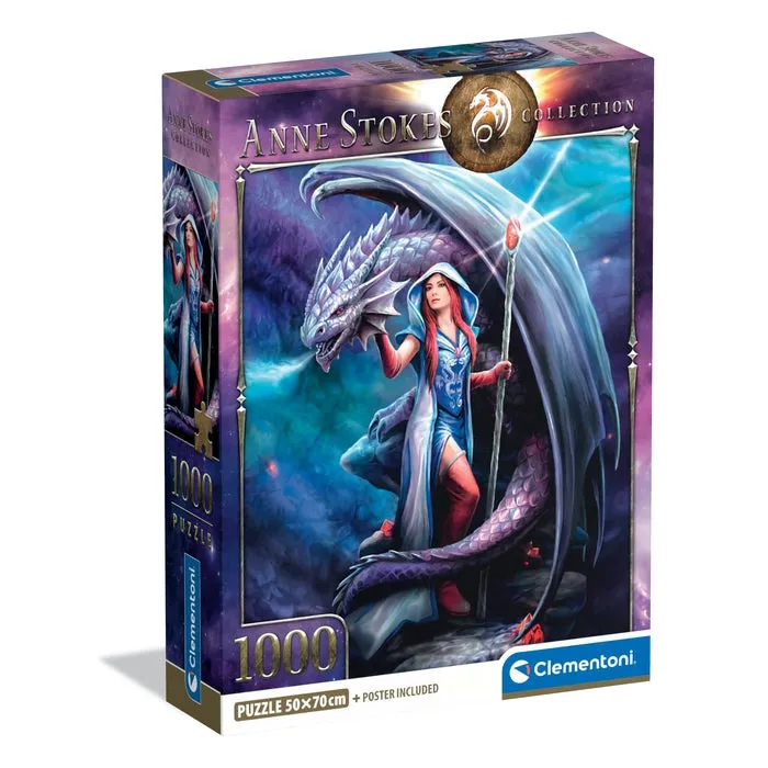 clementoni-anne-stokes-dragon-mage-puzzle-1000-teile-70-x-50-cm-fantasy image 1