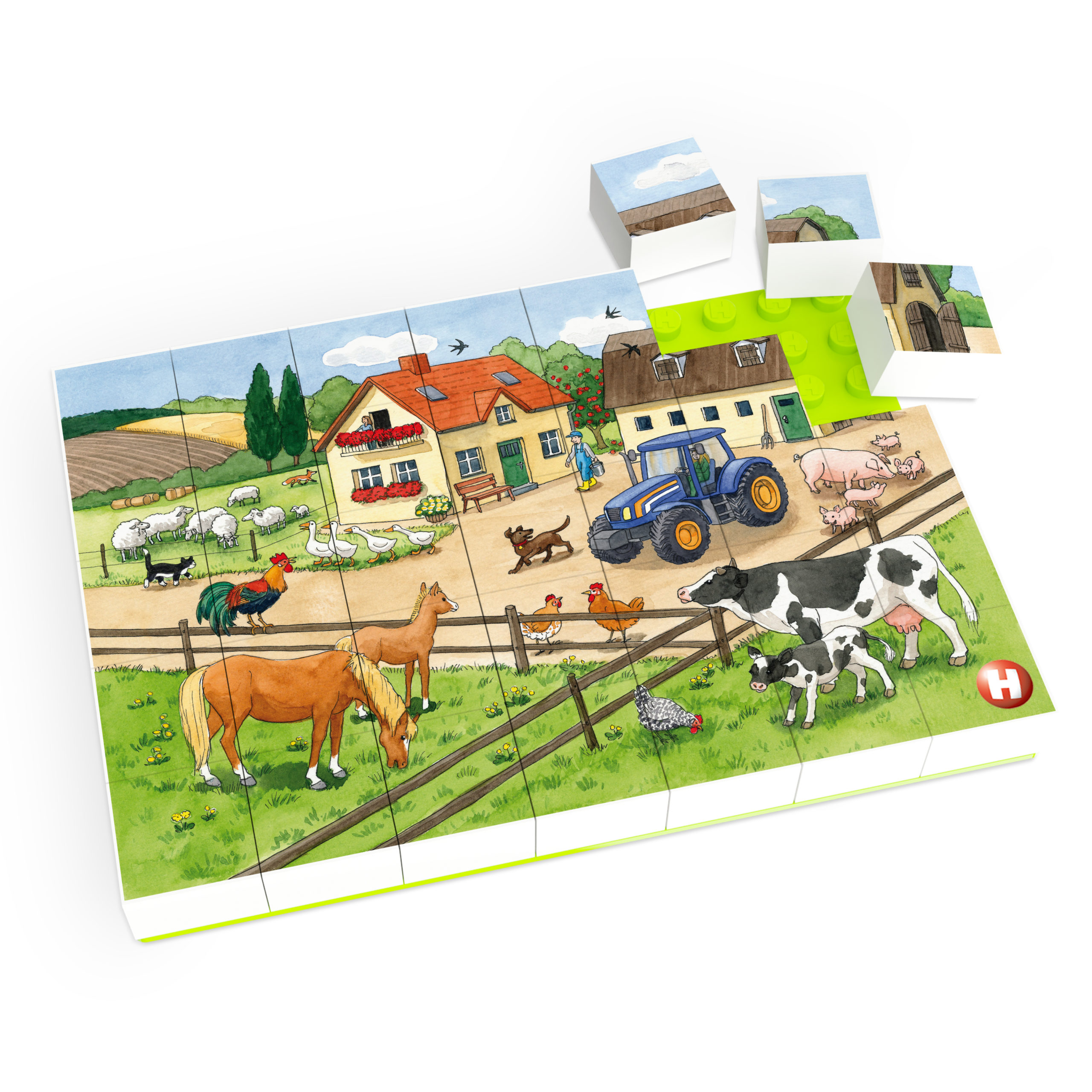 hubelino-puzzle-leben-auf-dem-bauernhof-35-teilig-steckpuzzle-mit-grundplatte image 2