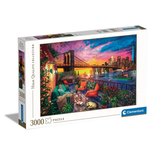 clementoni-puzzle-manhattan-balcony-sunset-3000-teile image 1