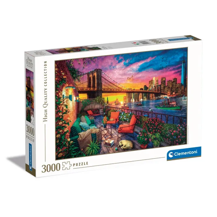 clementoni-puzzle-manhattan-balcony-sunset-3000-teile image 1