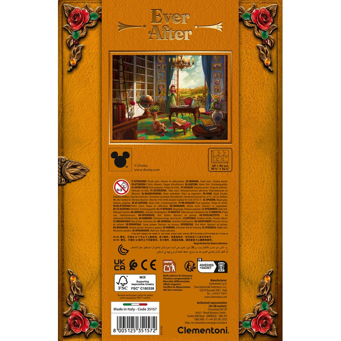 clementoni-disney-prinzessinnen-puzzle-belle-500-teile-erwachsenen-familienpuzzl image 8