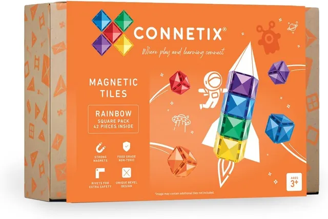connetix-regenbogen-quadrat-pack-magnetbausteine-42-st-ck image 1
