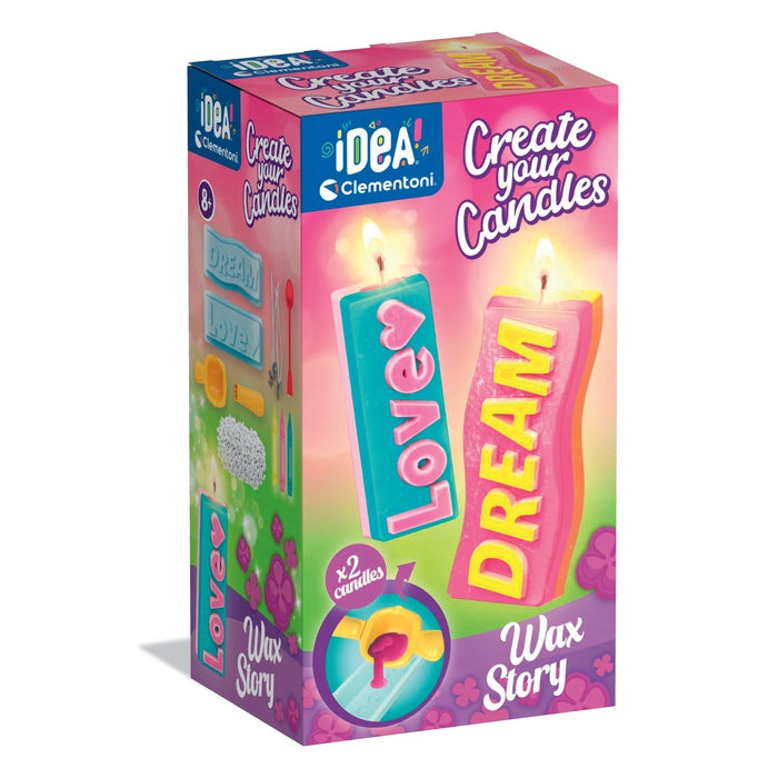 clementoni-idea-deine-kerzen-kreationen-nachrichten-kerzen-bastelset image 1
