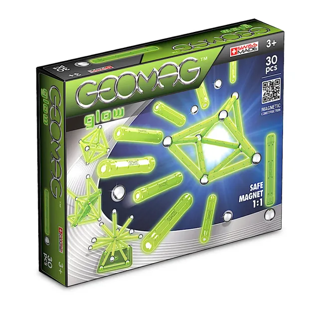 geomag-classic-glow-magnetisches-bauset-30-teile-nachtleuchtend image 1