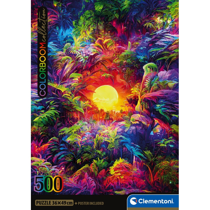 clementoni-puzzle-500-teile-psychedelic-jungle-sunrise-49-x-36-cm image 4