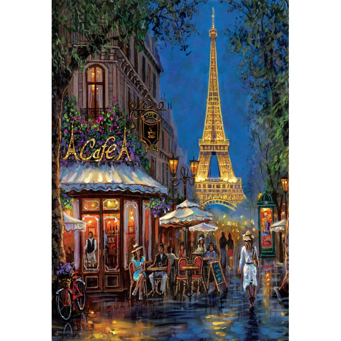 clementoni-night-at-the-eiffel-caf-puzzle-500-teile-49x36-cm image 2