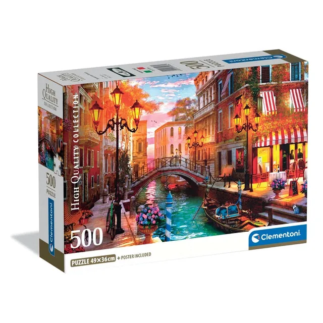 clementoni-sunset-over-venice-panorama-puzzle-500-teile-49-x-36-cm image 1