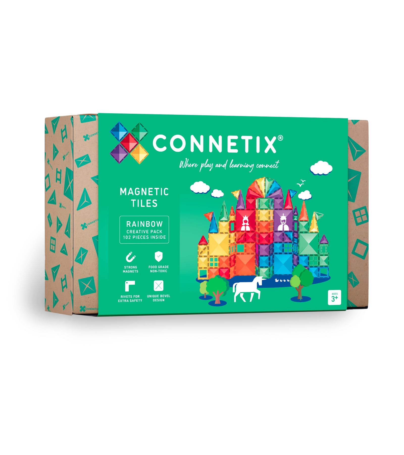 connetix-magnetbausteine-regenbogen-kreativpaket-102-st-ck-magnetfliesen image 1