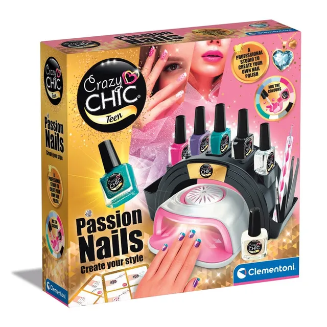 clementoni-crazy-chic-passion-nails-nagelstudio-set-mit-trockner image 1