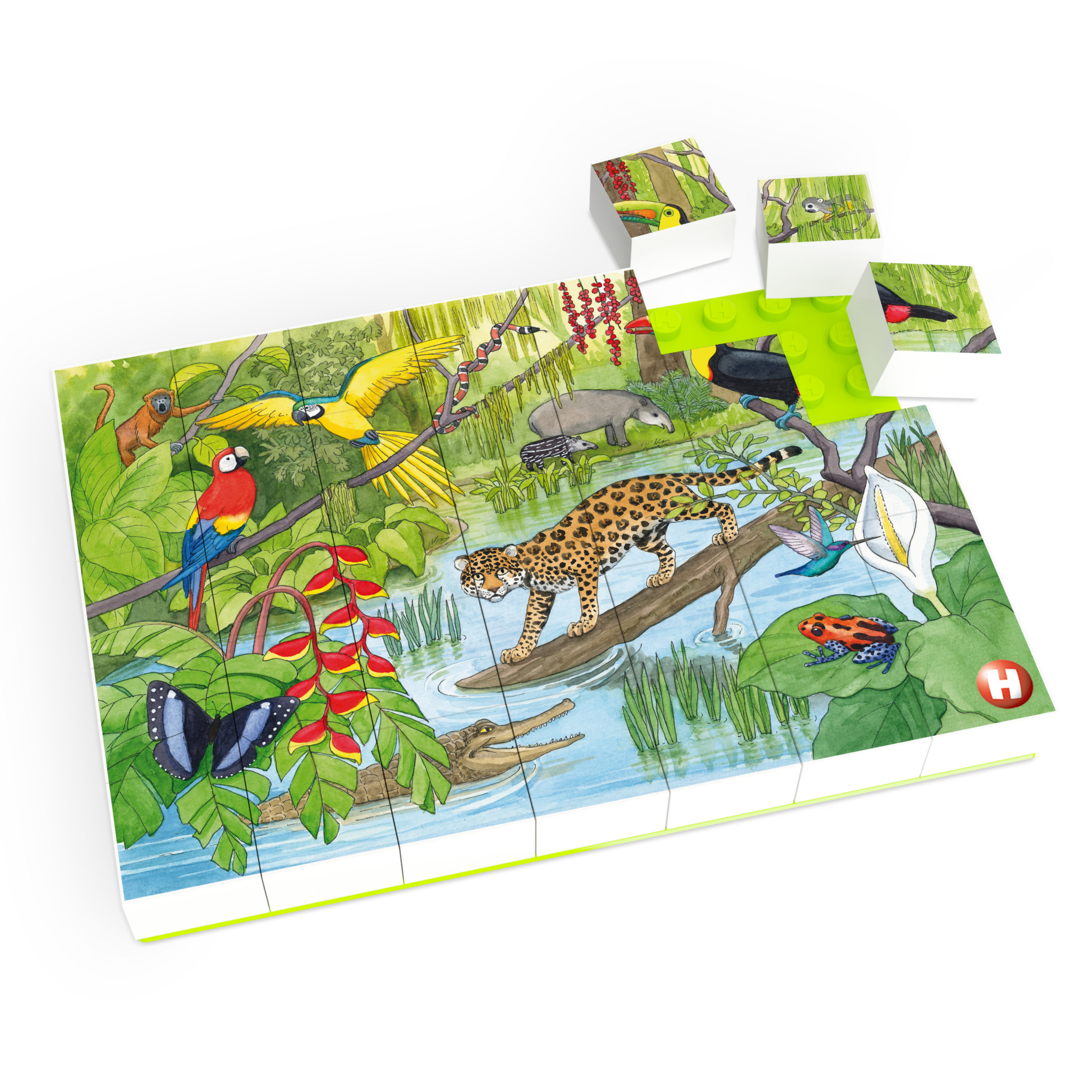 hubelino-puzzle-wildlife-im-tropischen-regenwald-35-teile image 2