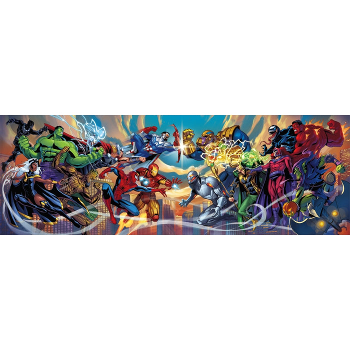 clementoni-puzzle-marvel-heroes-vs-villa-1000-teile-panorama image 2