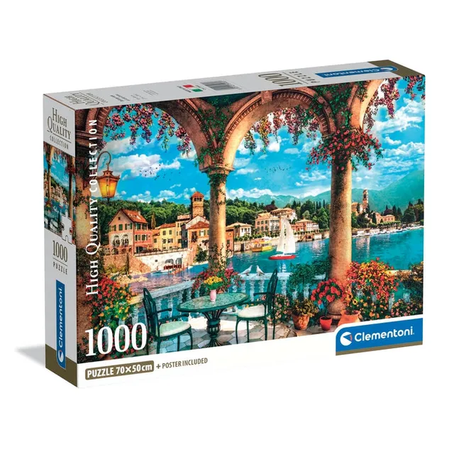 clementoni-balcony-view-of-lake-como-puzzle-1000-teile-70-x-50-cm image 1