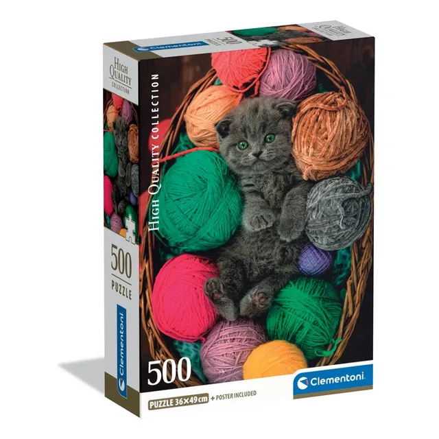 clementoni-fluffy-kittens-puzzle-500-teile-49-x-36-cm image 1