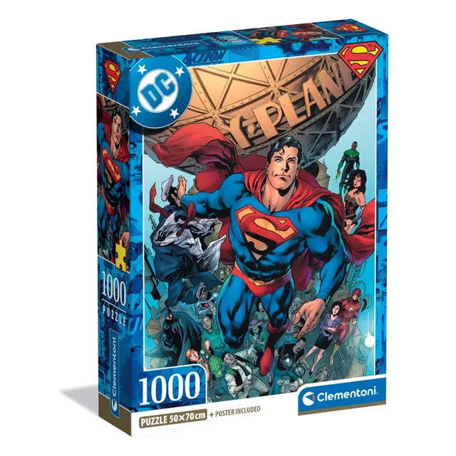 clementoni-superman-puzzle-1000-teile-70-x-50-cm-dc-comics image 1