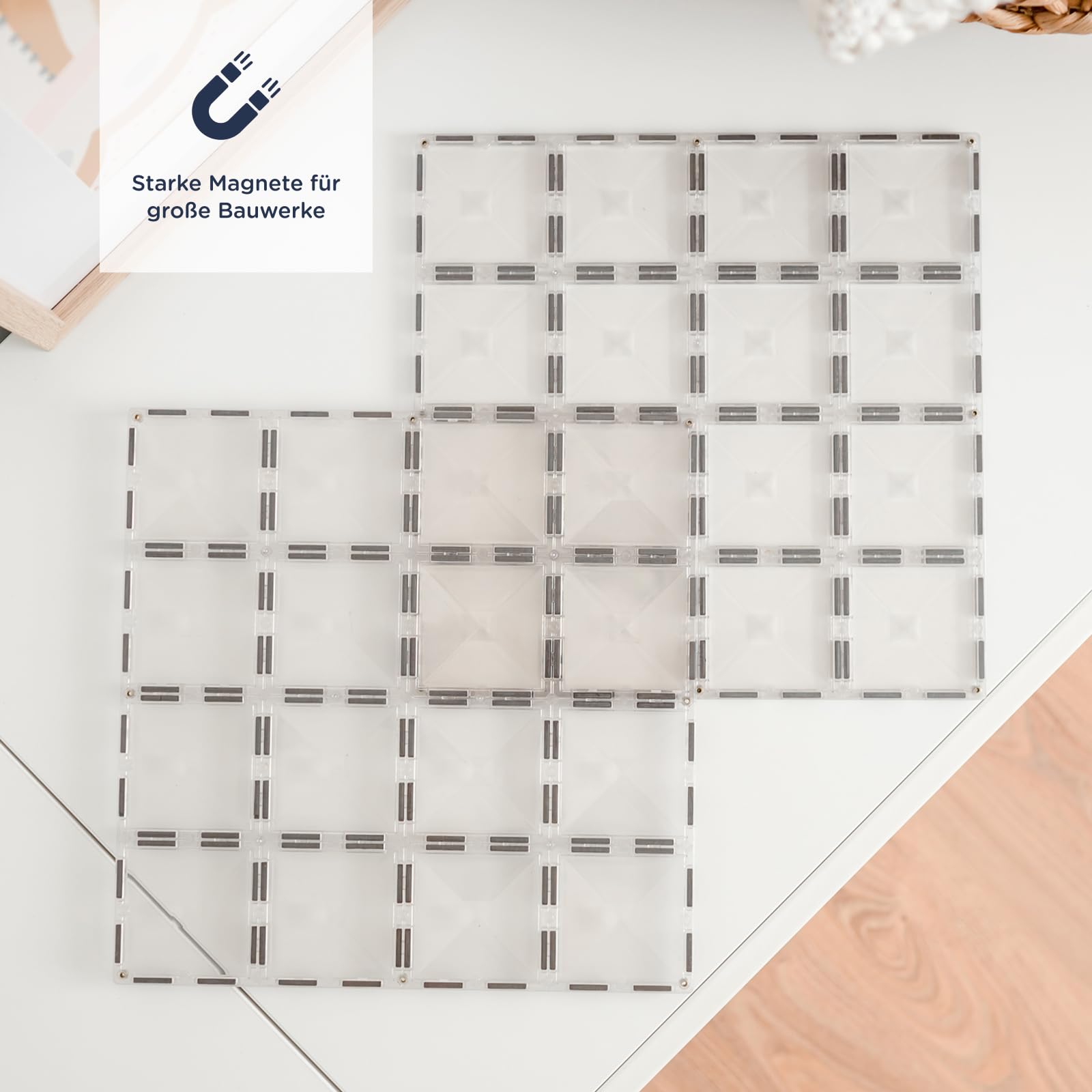 connetix-klar-grundplatten-pack-magnetbausteine-basis-2-st-ck-30x30-cm image 2