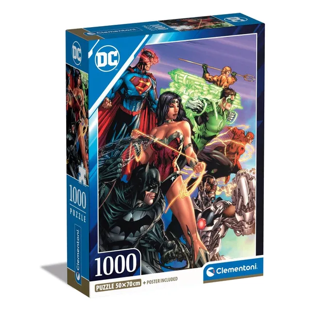 clementoni-puzzle-dc-comics-1000-teile-70-x-50-cm image 1