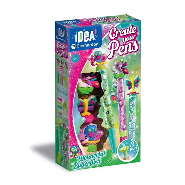 clementoni-idea-deine-stift-kreationen-schmetterling-3-stifte-set image 1