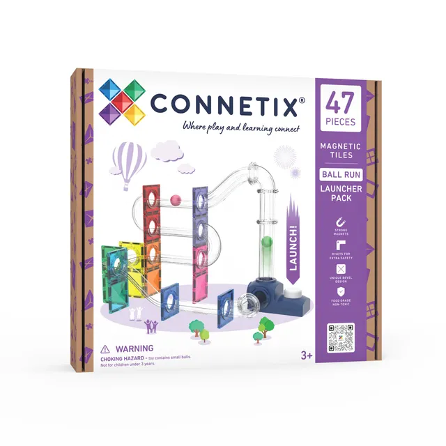 connetix-magnetische-bausteine-kugelbahn-katapult-pack-47-st-ck image 1