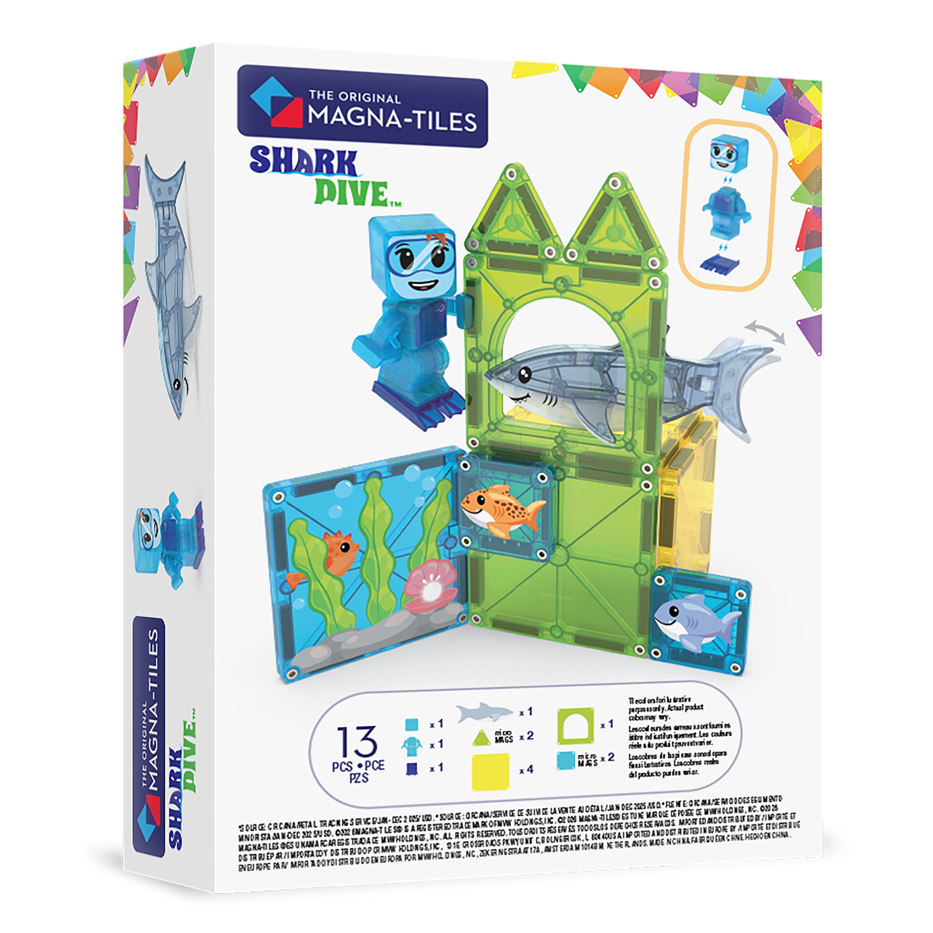 magna-tiles-shark-dive-13-teiliges-magnetisches-konstruktionsspiel image 7