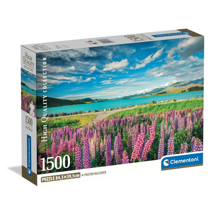 clementoni-lupins-at-lake-tekapo-puzzle-1500-teile-59-2-x-84-3-cm image 1