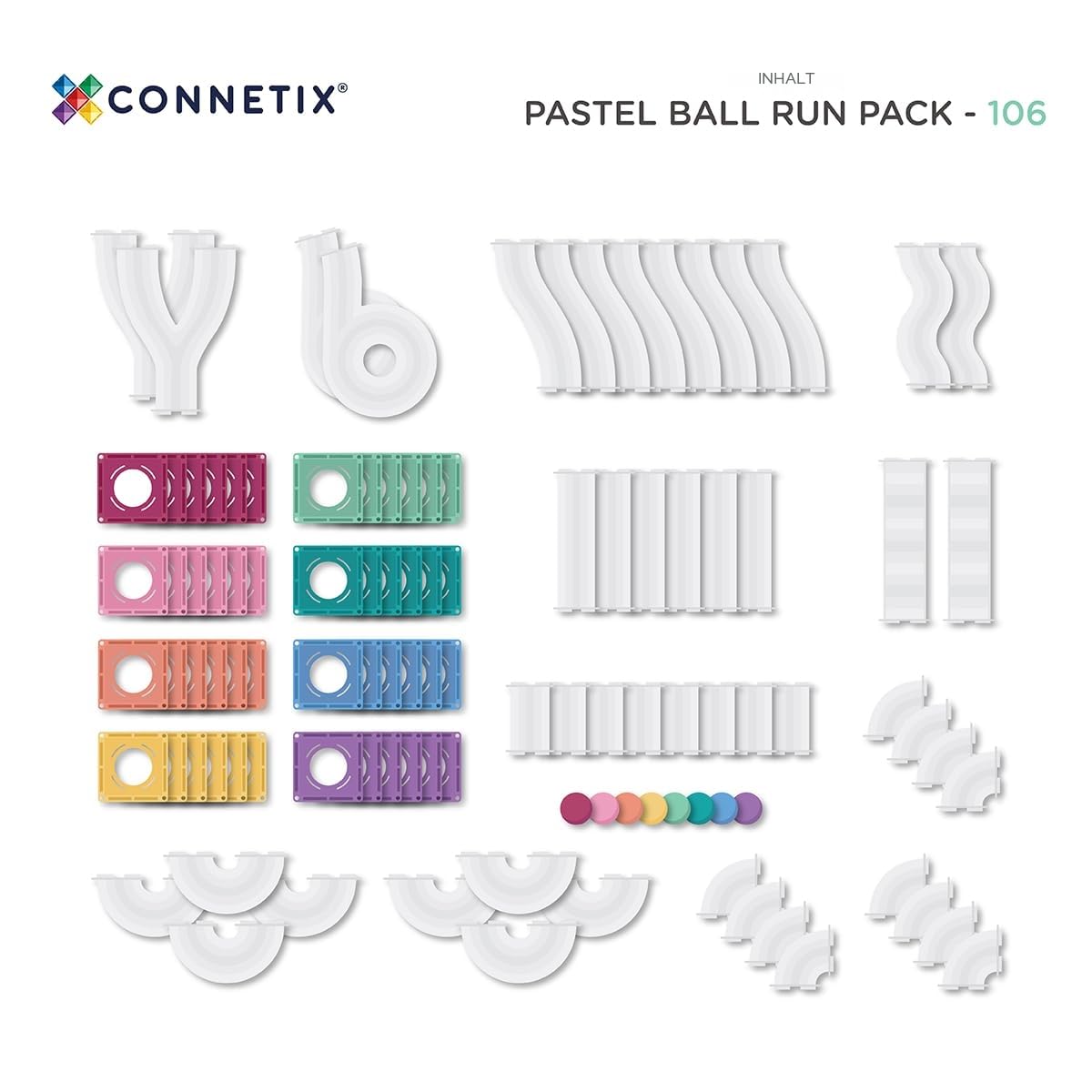 connetix-pastell-ball-run-pack-kugelbahn-magnetbausteine-106-st-ck image 6