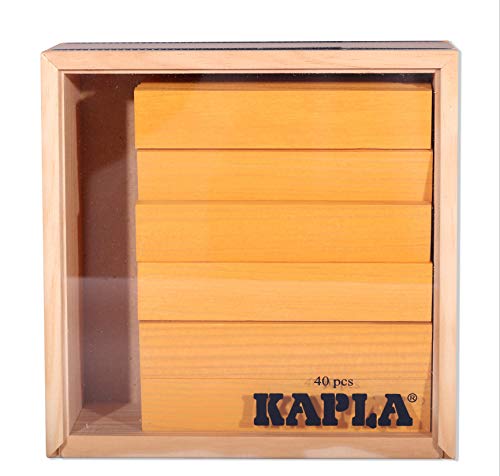 kapla-set-mit-40-gelben-baukl-tzen-holz-baukasten image 8