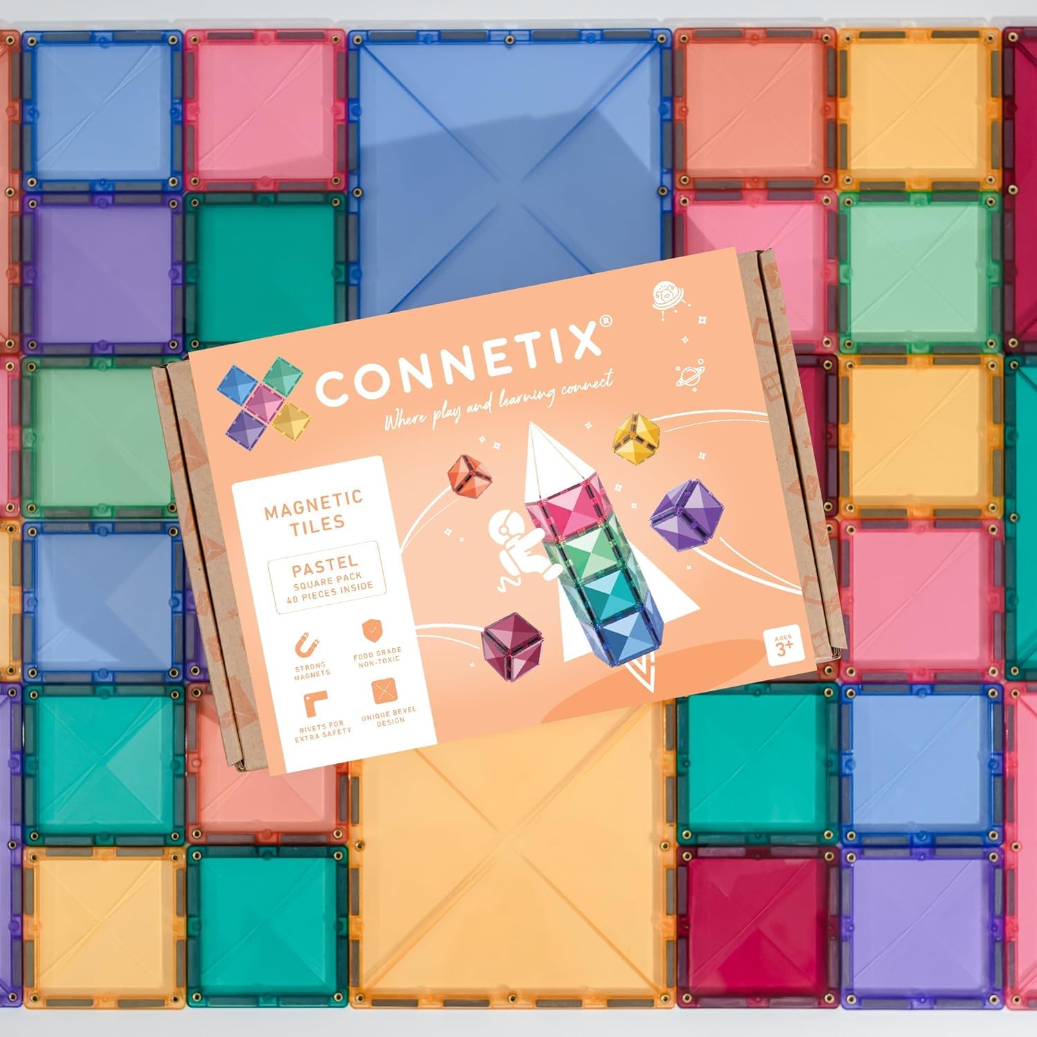 connetix-pastell-quadrat-pack-magnetbausteine-40-st-ck image 5