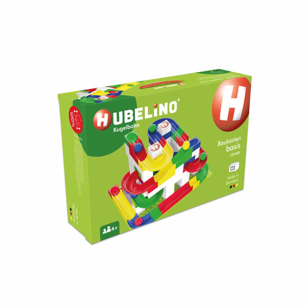 hubelino-basic-building-box-kugelbahn-123-teilig image 1