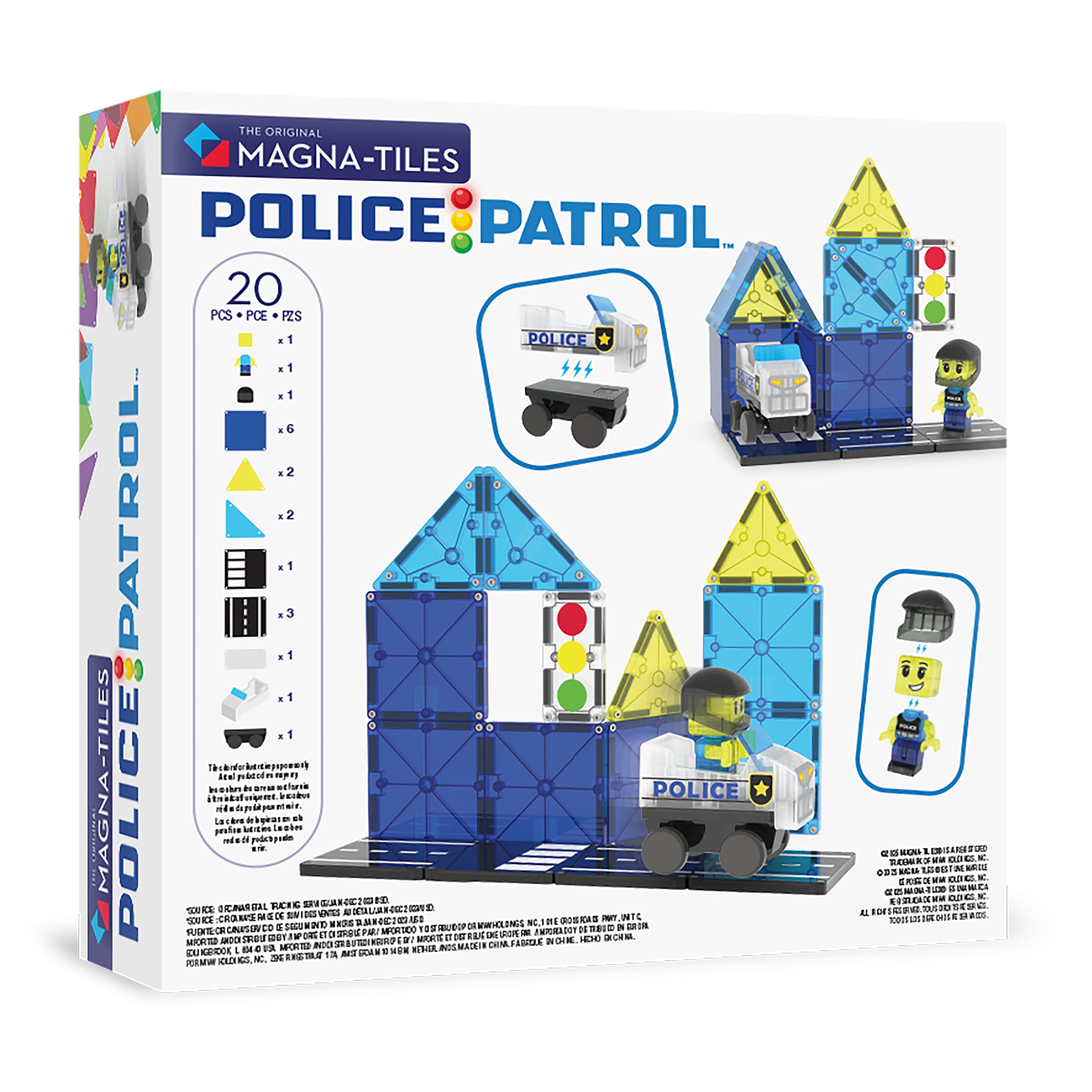 magna-tiles-police-patrol-20-teile-set-magnetisches-polizeiauto-bauset image 8