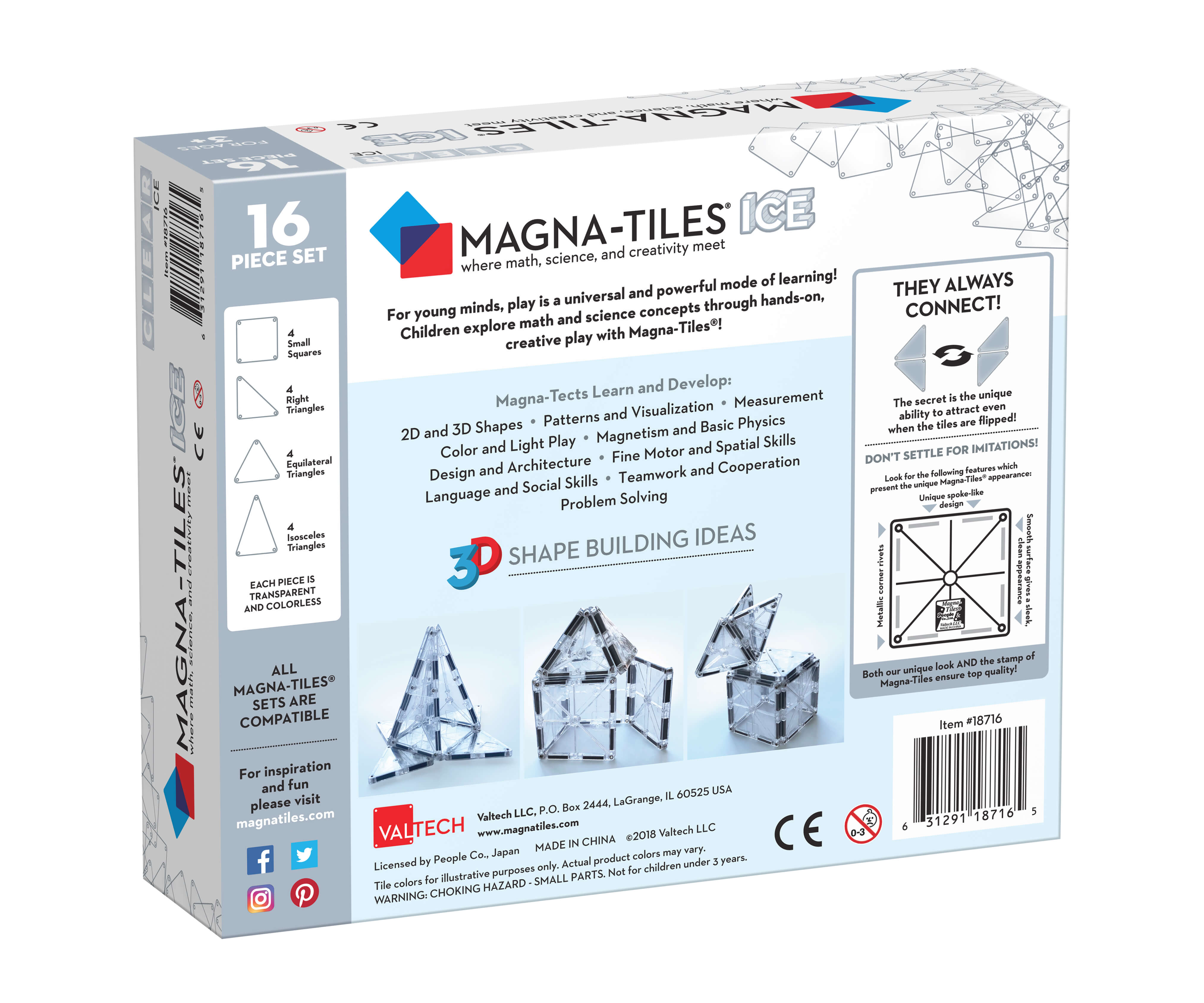 magna-tiles-ice-16-teiliges-magnet-bauset-transparent image 4