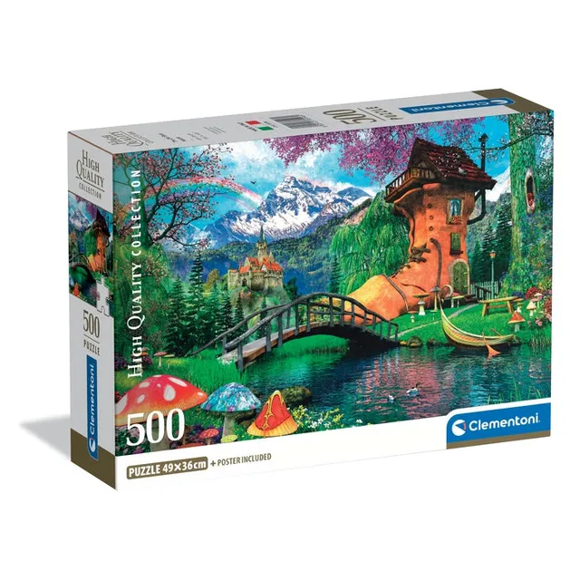 clementoni-the-old-shoe-house-puzzle-500-teile-fantasy-49-x-36-cm image 1