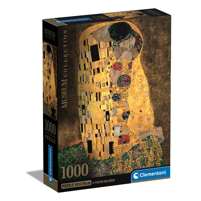 clementoni-klimt-the-kiss-kunst-puzzle-1000-teile-70-x-50-cm image 1