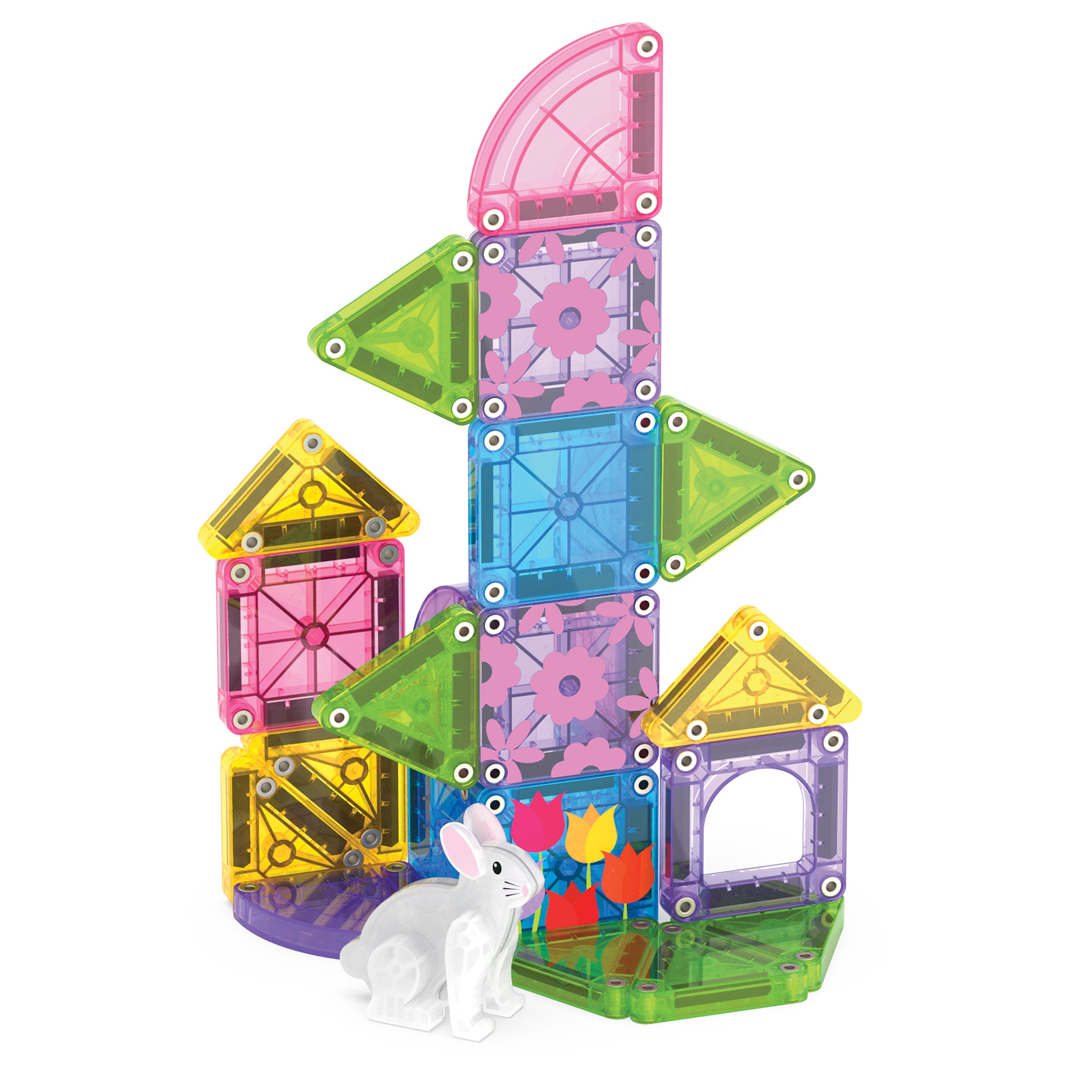 magna-tiles-micromags-spring-garden-24-teiliges-reise-set image 5