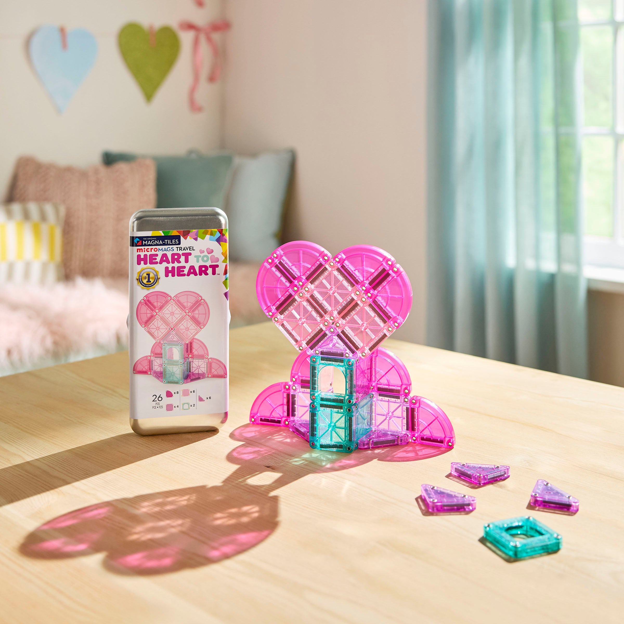 magna-tiles-micromags-heart-to-heart-26-teiliges-reise-magnetset image 2