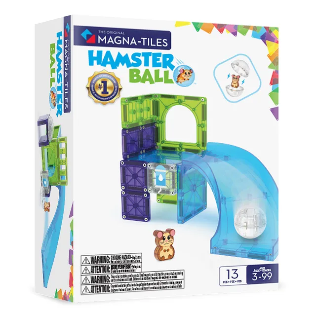 magna-tiles-hamster-ball-13-teiliges-magnetisches-bauset-mit-rutsche image 1