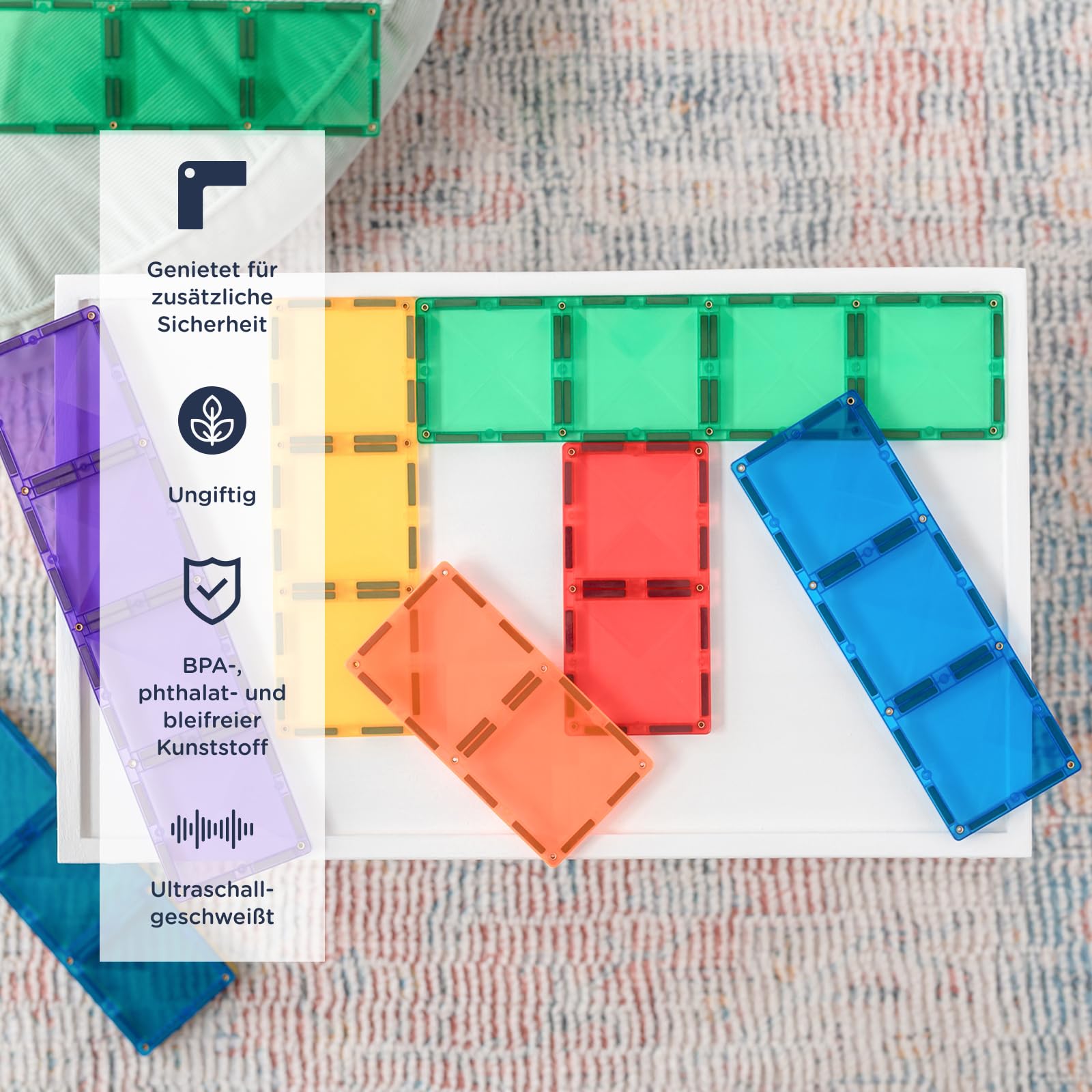 connetix-regenbogen-rechteck-pack-18-st-ck-lange-magnetfliesen-erweiterung image 3