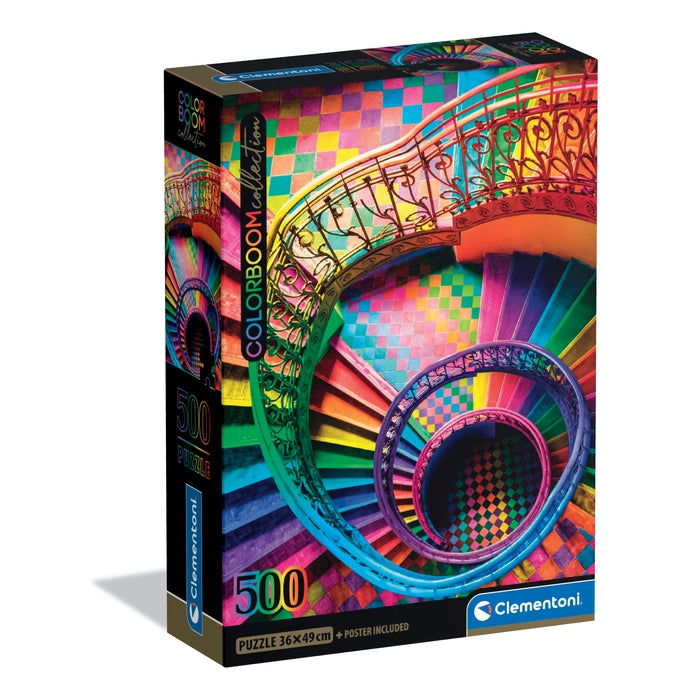 clementoni-puzzle-colorboom-stairs-500-teile-49-x-36-cm image 1