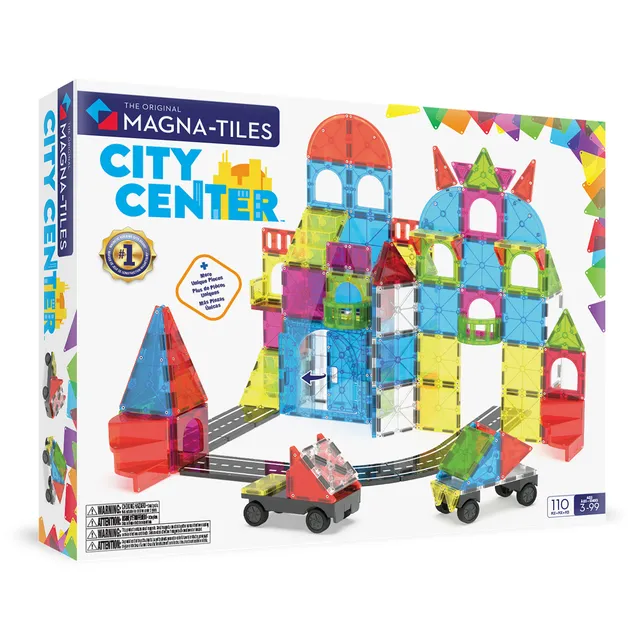 magna-tiles-city-center-110-teiliges-magnet-bauset image 1