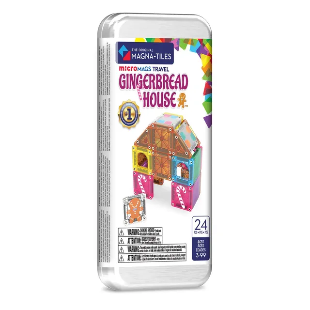 magna-tiles-micromags-gingerbread-house-24-teiliges-reise-set image 1