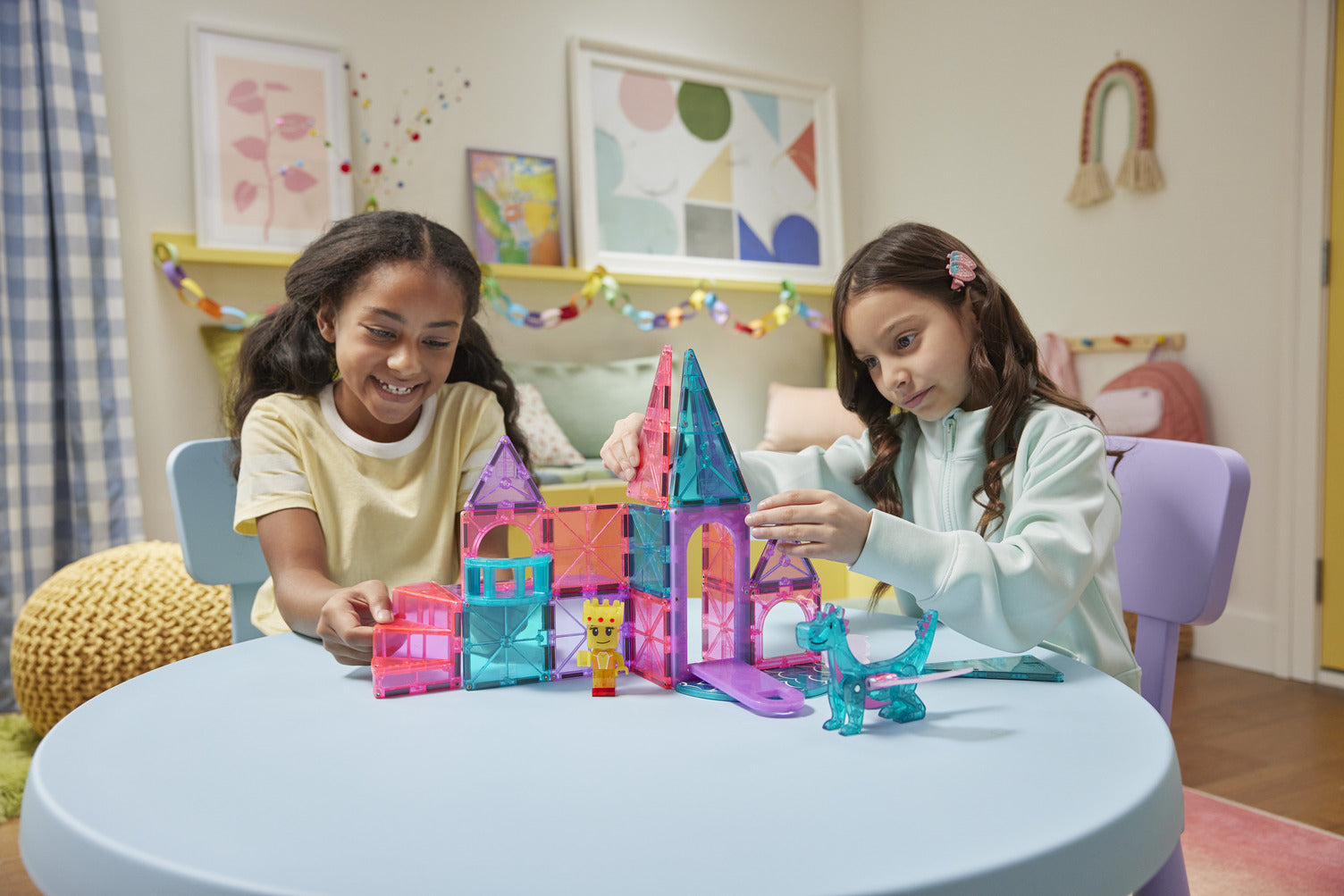 magna-tiles-castle-25-teiliges-magnet-bauset-mit-drache image 5