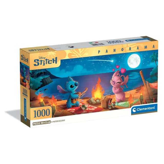 clementoni-disney-stitch-puzzle-1000-teile-panorama-98-x-33-cm image 1