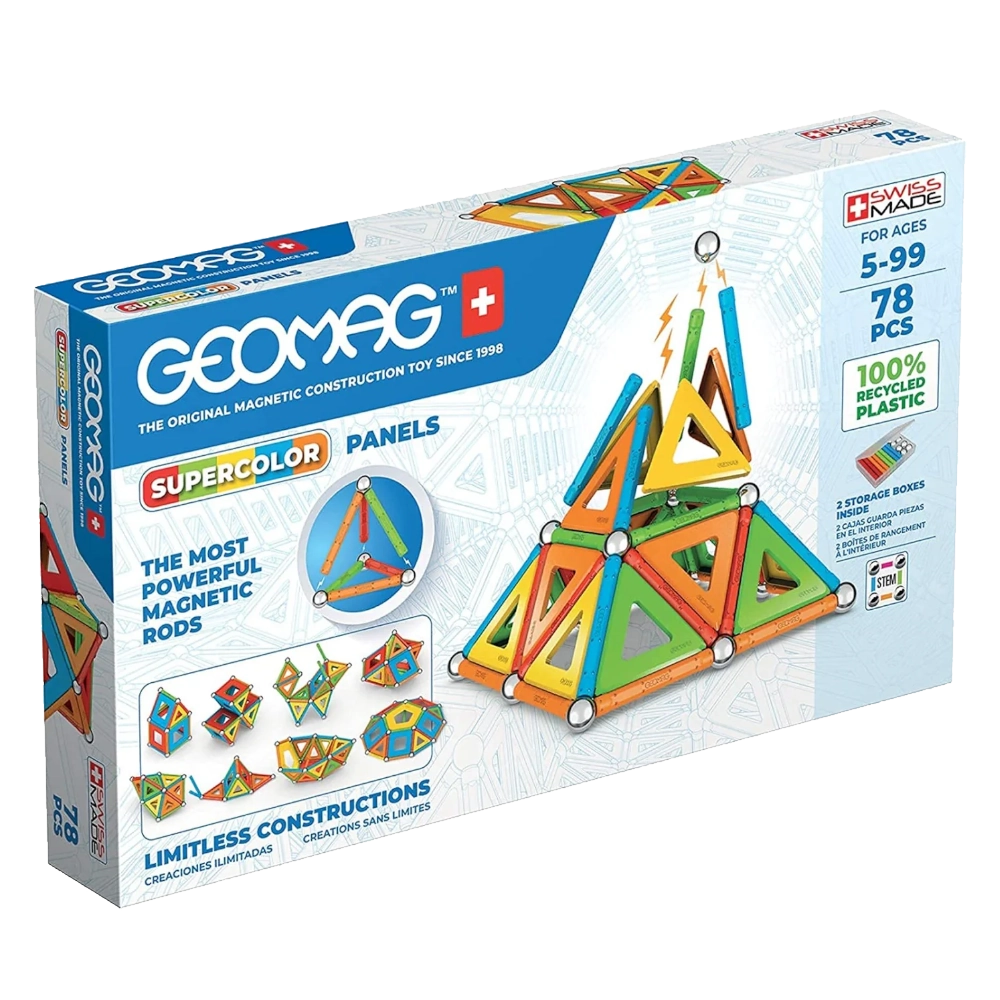 geomag-classic-supercolor-panels-recycled-78-teile-magnetbausatz image 1