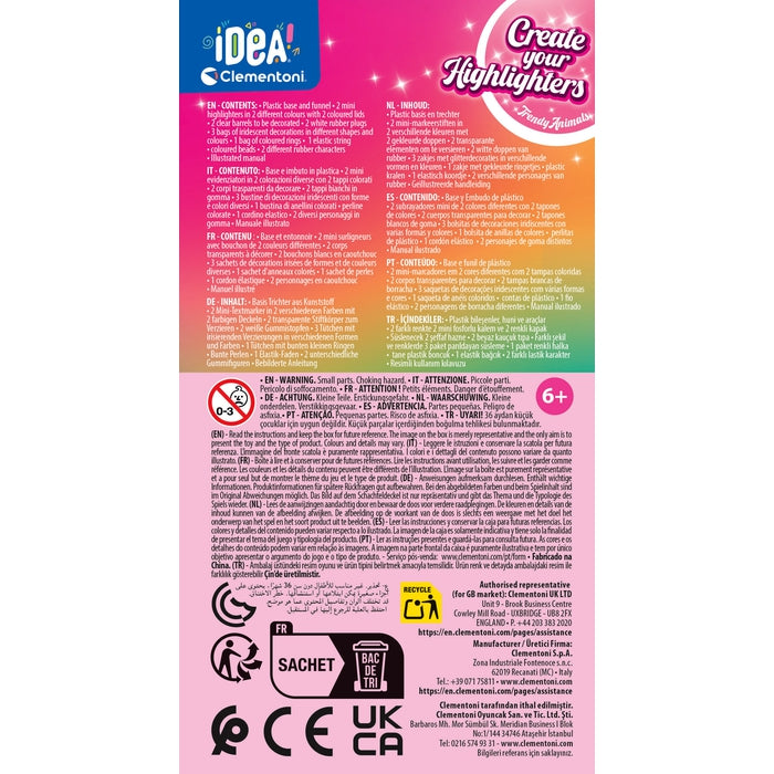 clementoni-idea-deine-textmarker-kreationen-tiere-im-trend-kreativset image 6