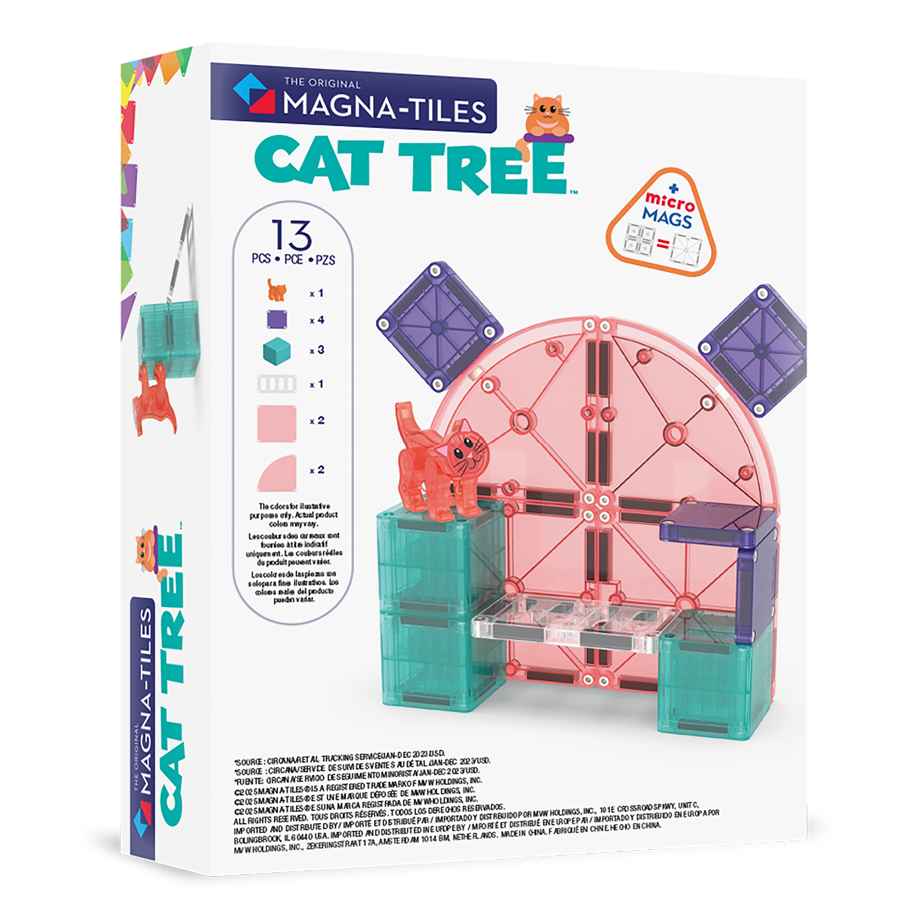 magna-tiles-cat-tree-13-teile-magnetisches-katzen-bauset-mit-micromags image 8