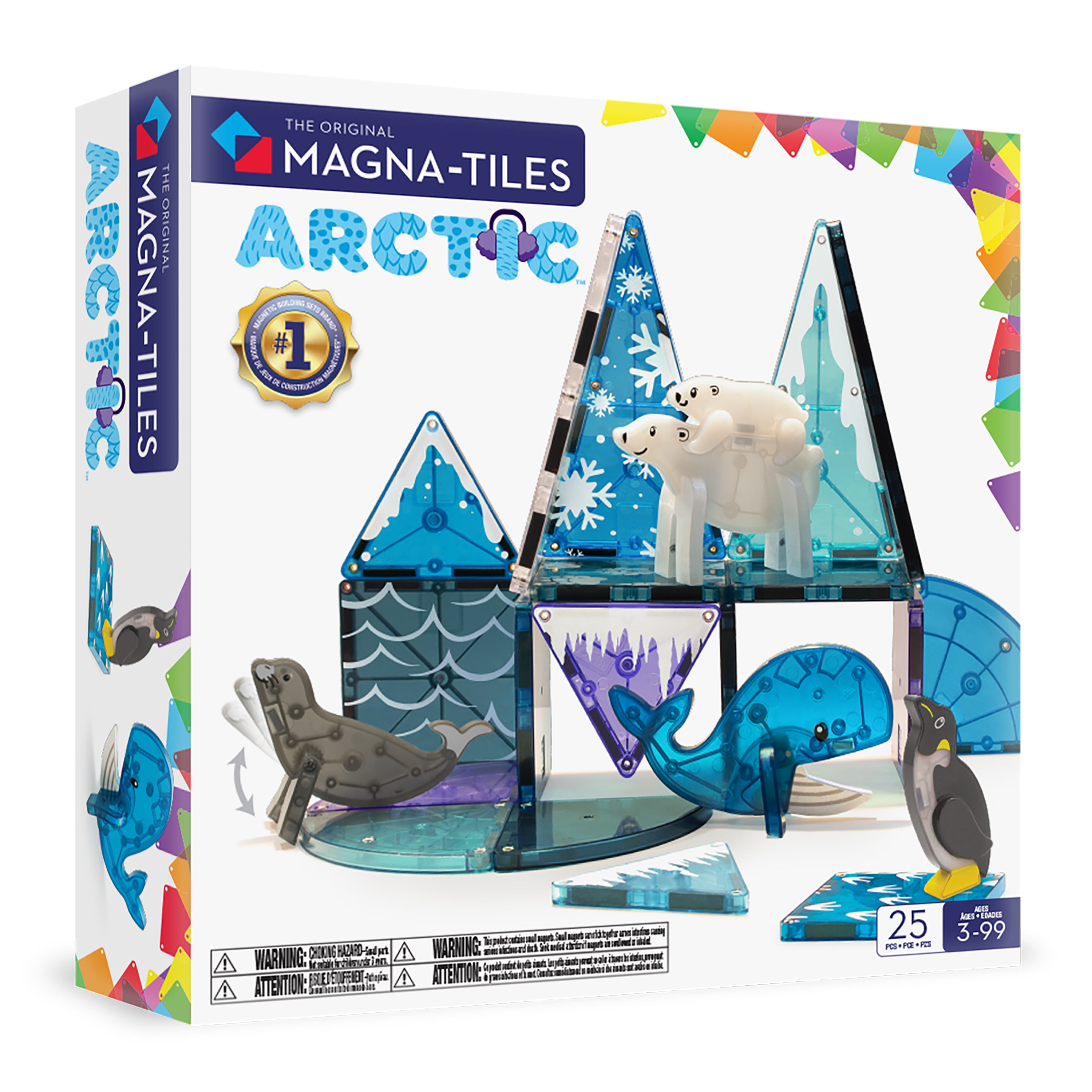 magna-tiles-arctic-25-teiliges-set-magnetisches-tier-konstruktionsspiel image 1