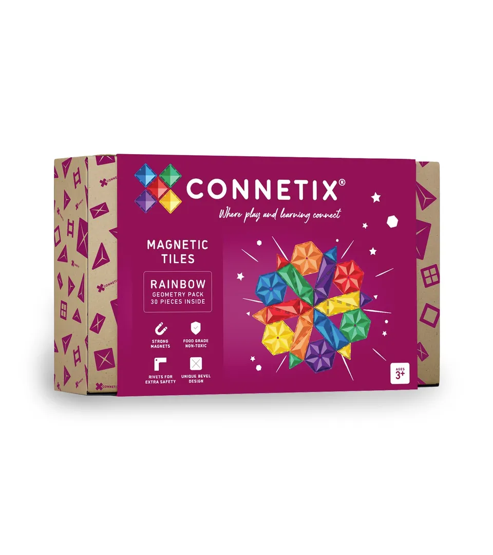 connetix-magnetbausteine-regenbogen-geometrie-pack-30-st-ck image 1