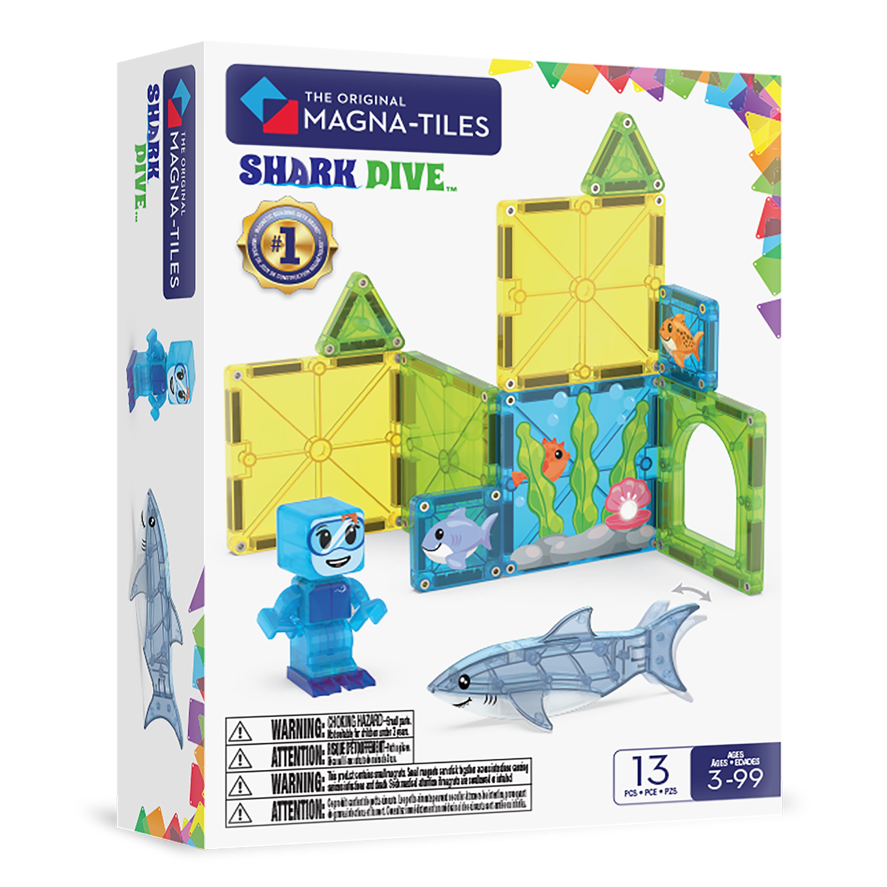 magna-tiles-shark-dive-13-teiliges-magnetisches-konstruktionsspiel image 1