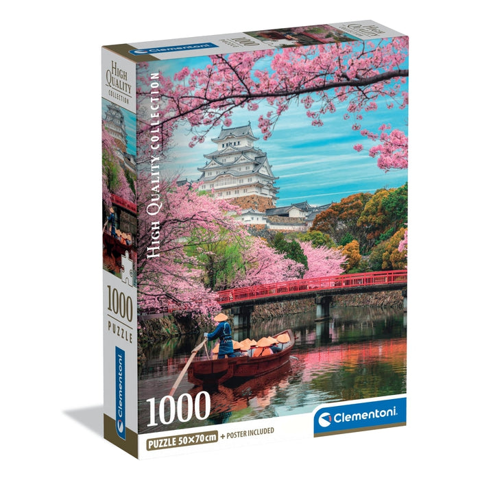 clementoni-himeji-castle-in-spring-puzzle-1000-teile-70-x-50-cm image 1